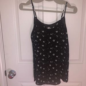 Spaghetti Strap, Floral Shirt